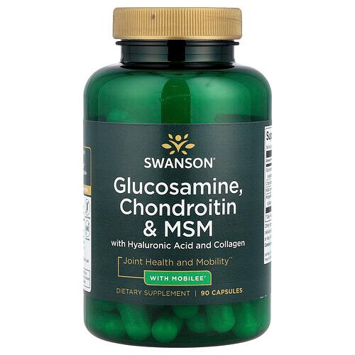 Swanson Vitamins Glucosamine Chondroitin Msm With Hyaluronic Acid And Collagen 90 Capsules product image