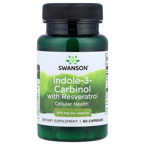 Swanson Vitamins Indole 3 Carbinol With Resveratrol 60 Capsules product image