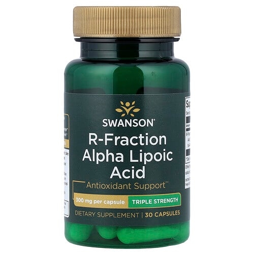 Swanson Vitamins R Fraction Alpha Lipoic Acid Triple Strength 300 Mg 30 Capsules product image