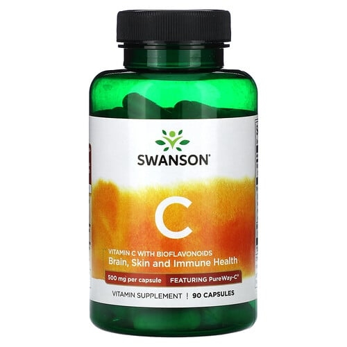 Swanson Vitamins Vitamin C With Bioflavonoids 500 Mg 90 Capsules product image