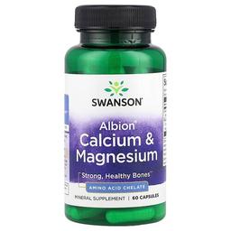 Swanson Vitamins Albion Calcium Magnesium 60 Capsules