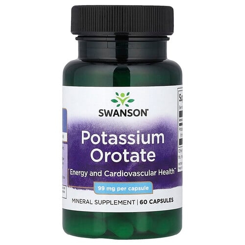 Swanson Vitamins Potassium Orotate 99 Mg 60 Capsules product image