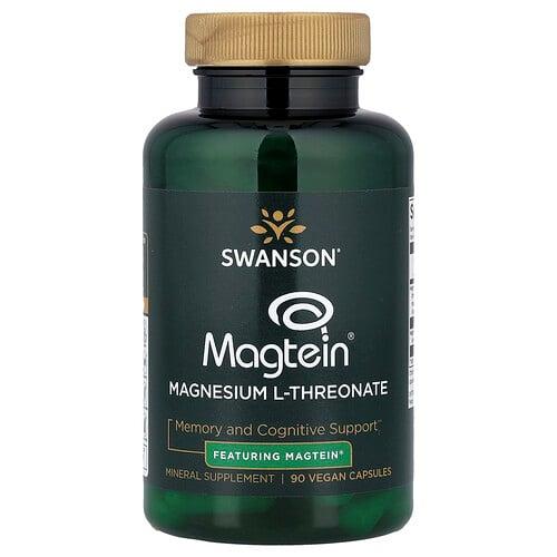 Swanson Vitamins Magnesium L Threonate Featuring Magtein 90 Vegan Capsules product image