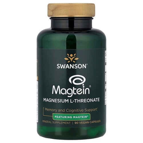 Swanson Vitamins Magnesium L Threonate Featuring Magtein 90 Vegan Capsules product image