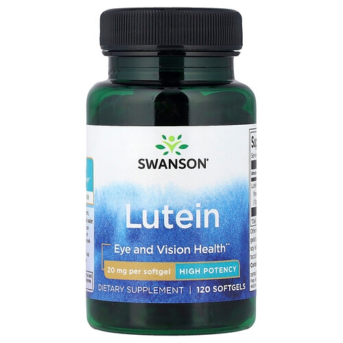 Swanson Vitamins Lutein High Potency 20 Mg 120 Softgels product image