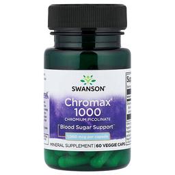 Swanson Vitamins Chromax 1000 Chromium Picolinate 1 000 Mcg 60 Veggie Caps