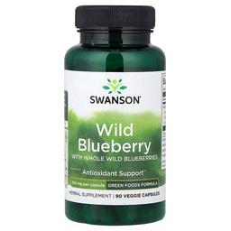 Swanson Vitamins Wild Blueberry With Whole Wild Blueberries 250 Mg 90 Veggie Capsules