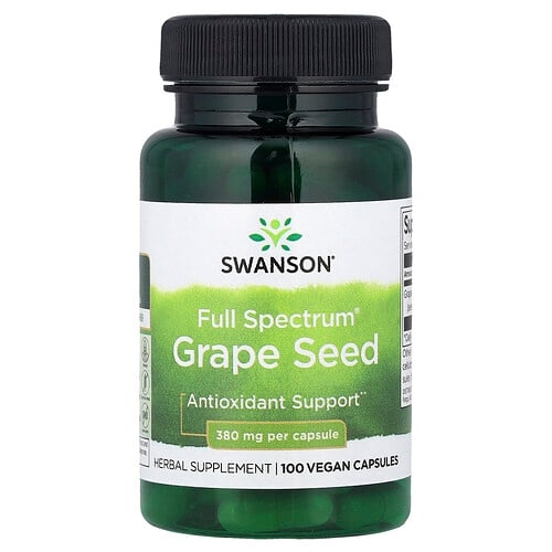 Swanson Vitamins Full Spectrum Grape Seed 380 Mg 100 Vegan Capsules product image