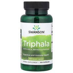 Swanson Vitamins Triphala With Amla Behada Harada 500 Mg 100 Capsules