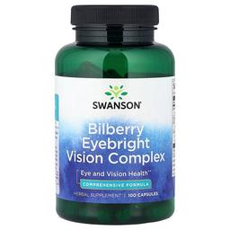 Swanson Vitamins Bilberry Eyebright Vision Complex 100 Capsules