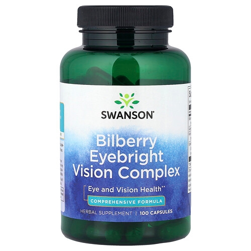 Swanson Vitamins Bilberry Eyebright Vision Complex 100 Capsules product image