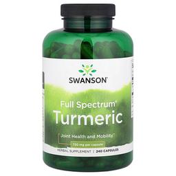 Swanson Vitamins Full Spectrum Turmeric 240 Capsules 720 Mg Per Capsule