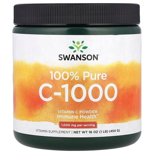 Swanson Vitamins 100 Pure C 1000 Vitamin C Powder 16 Oz 454 G product image