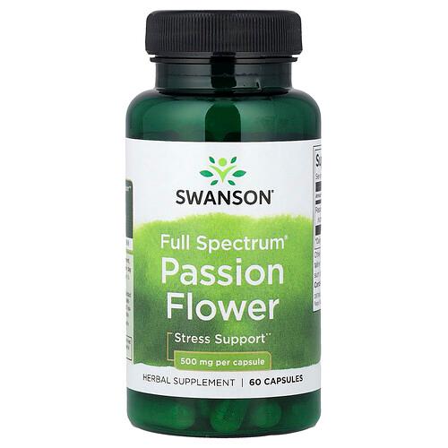 Swanson Vitamins Full Spectrum Passion Flower 500 Mg 60 Capsules product image