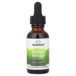 Swanson Vitamins Ginkgo Biloba Liquid Extract Alcohol Sugar Free 1 Fl Oz 29 6 Ml