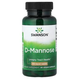 Swanson Vitamins D Mannose 700 Mg 60 Vegan Capsules