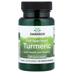 Swanson Vitamins Full Spectrum Turmeric 720 Mg 30 Vegan Capsules