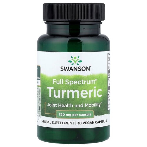 Swanson Vitamins Full Spectrum Turmeric 720 Mg 30 Vegan Capsules product image