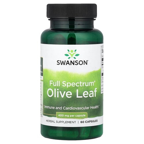 Swanson Vitamins Full Spectrum Olive Leaf 400 Mg 60 Capsules product image