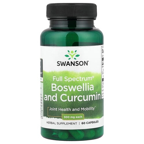 Swanson Vitamins Full Spectrum Boswellia And Curcumin 60 Capsules product image