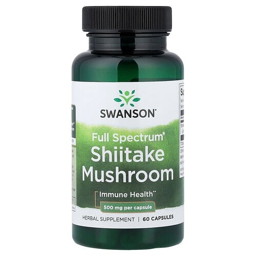 Swanson Vitamins Full Spectrum Shiitake Mushroom 500 Mg 60 Capsules product image