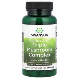 Swanson Vitamins Full Spectrum Triple Mushroom Complex 60 Capsules