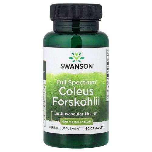 Swanson Vitamins Full Spectrum Coleus Forskohlii 400 Mg 60 Capsules product image
