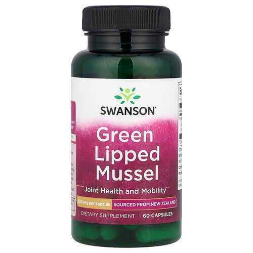 Swanson Vitamins Green Lipped Mussel 500 Mg 60 Capsules product image