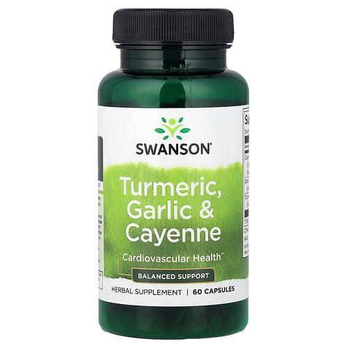 Swanson Vitamins Turmeric Garlic Cayenne 60 Capsules product image