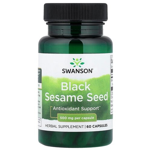 Swanson Vitamins Black Sesame Seed 500 Mg 60 Capsules product image