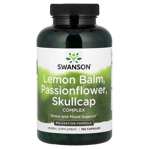 Swanson Vitamins Lemon Balm Passionflower Skullcap Complex 180 Capsules product image