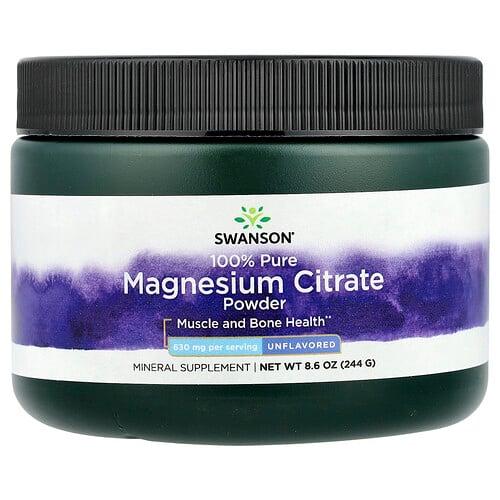 Swanson Vitamins 100 Pure Magnesium Citrate Powder Unflavored 8 6 Oz 244 G product image