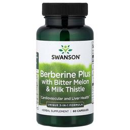 Swanson Vitamins Berberine Plus With Bitter Melon Milk Thistle 60 Capsules