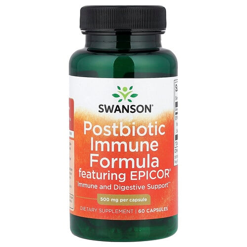Swanson Vitamins Postbiotic Immune Formula Featuring Epicor 500 Mg 60 Capsules product image
