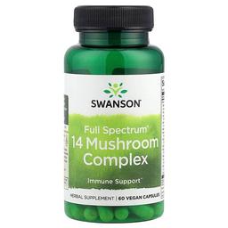 Swanson Vitamins Full Spectrum 14 Mushroom Complex 60 Vegan Capsules