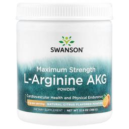 Swanson Vitamins Maximum Strength L Arginine Akg Powder Natural Citrus 12 9 Oz 368 G