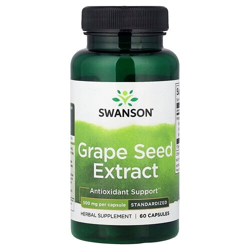 Swanson Vitamins Grape Seed Extract Standardized 500 Mg 60 Capsules product image