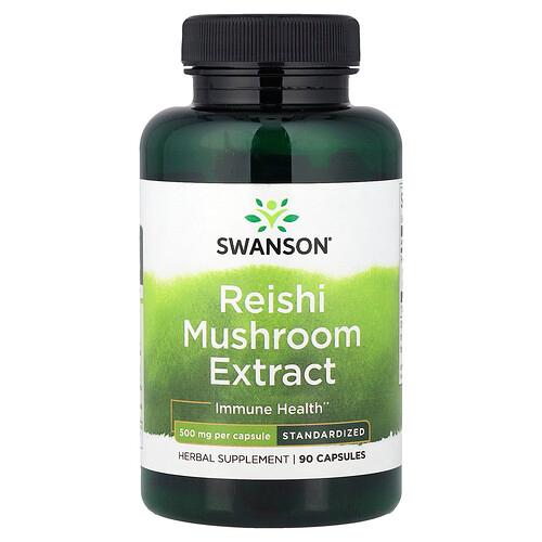 Swanson Vitamins Reishi Mushroom Extract Standardized 500 Mg 90 Capsules product image