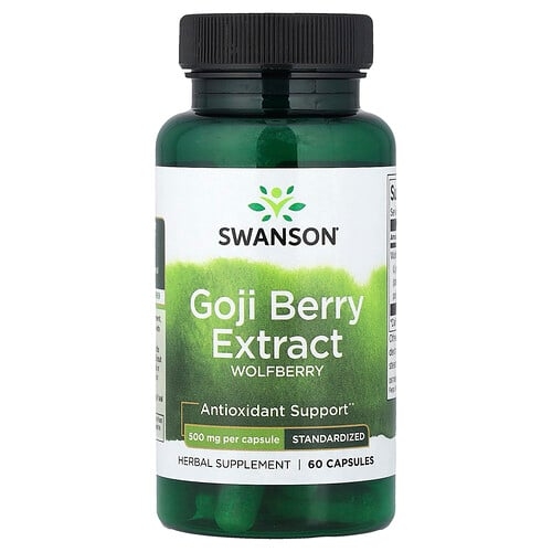 Swanson Vitamins Goji Berry Extract Standardized 500 Mg 60 Capsules product image