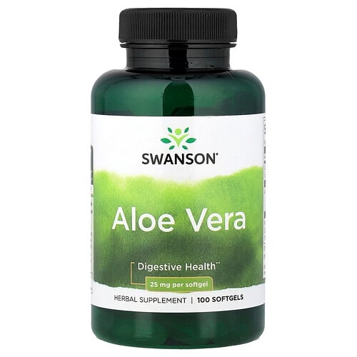 Swanson Vitamins Aloe Vera 25 Mg 100 Softgels product image