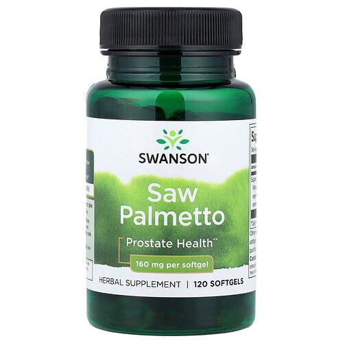 Swanson Vitamins Saw Palmetto 160 Mg 120 Softgels product image
