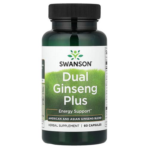 Swanson Vitamins Dual Ginseng Plus 60 Capsules product image