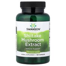 Swanson Vitamins Shiitake Mushroom Extract 500 Mg 120 Capsules