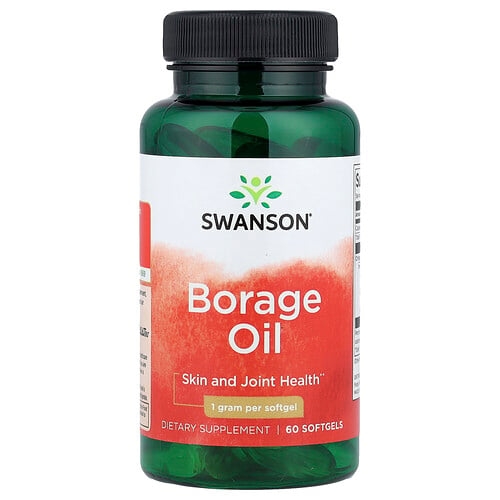 Swanson Vitamins Borage Oil 1 G 60 Softgels product image