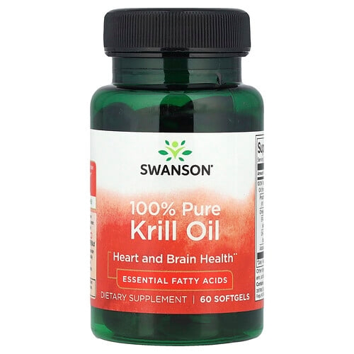 Swanson Vitamins 100 Pure Krill Oil 60 Softgels product image