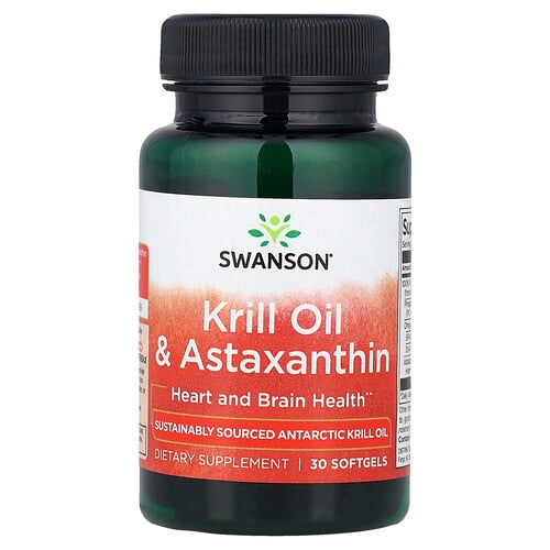 Swanson Vitamins Krill Oil Astaxanthin 30 Softgels product image