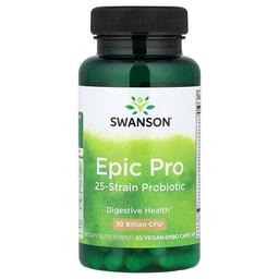Swanson Vitamins Epic Pro 25 Strain Probiotic 30 Billion Cfu 30 Vegan Embo Caps Ap