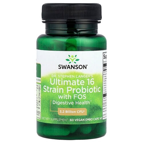 Swanson Vitamins Dr Stephen Langer S Ultimate 16 Strain Probiotic With Fos 60 Vegan Embo Caps Ap product image