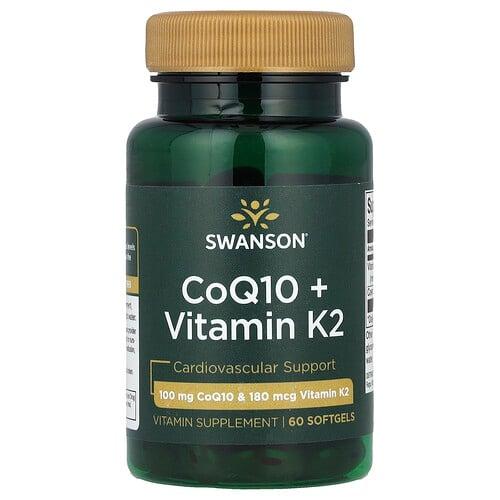 Swanson Vitamins Coq10 Vitamin K2 60 Softgels product image