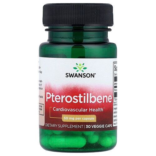 Swanson Vitamins Pterostilbene 50 Mg 30 Veggie Caps product image